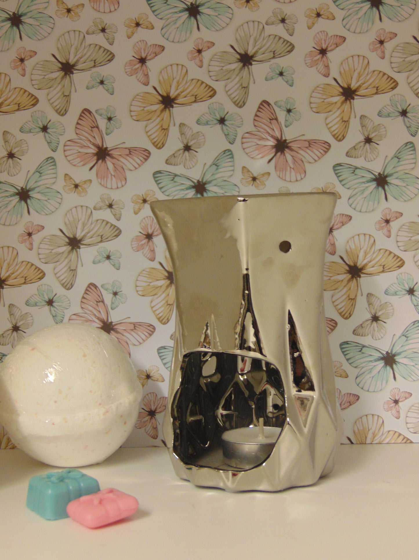 Metallic Faceted Ceramic Wax Warmer